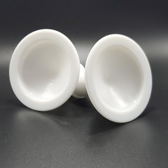 Imperial Glass Grapevine White Milk Glass Candle Holders VTG - Picture 5 of 5